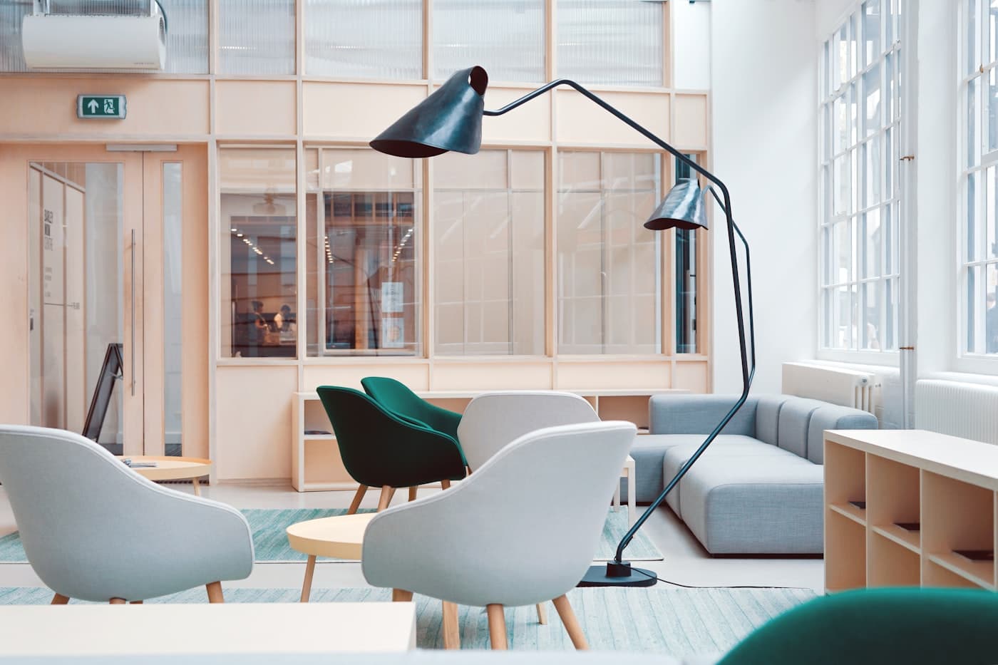 Bright modern workspace with clear surfaces