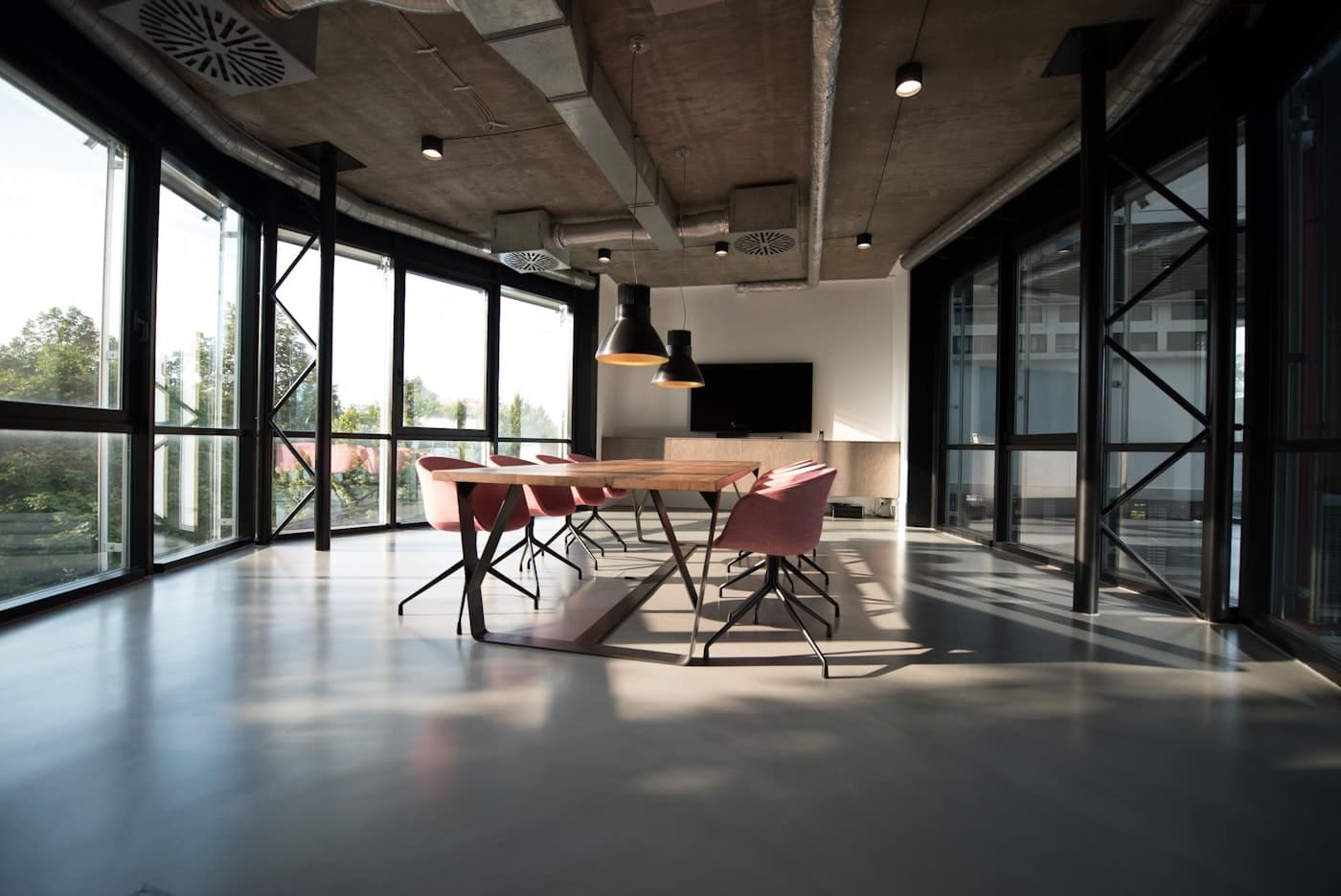 Clean commercial reception area